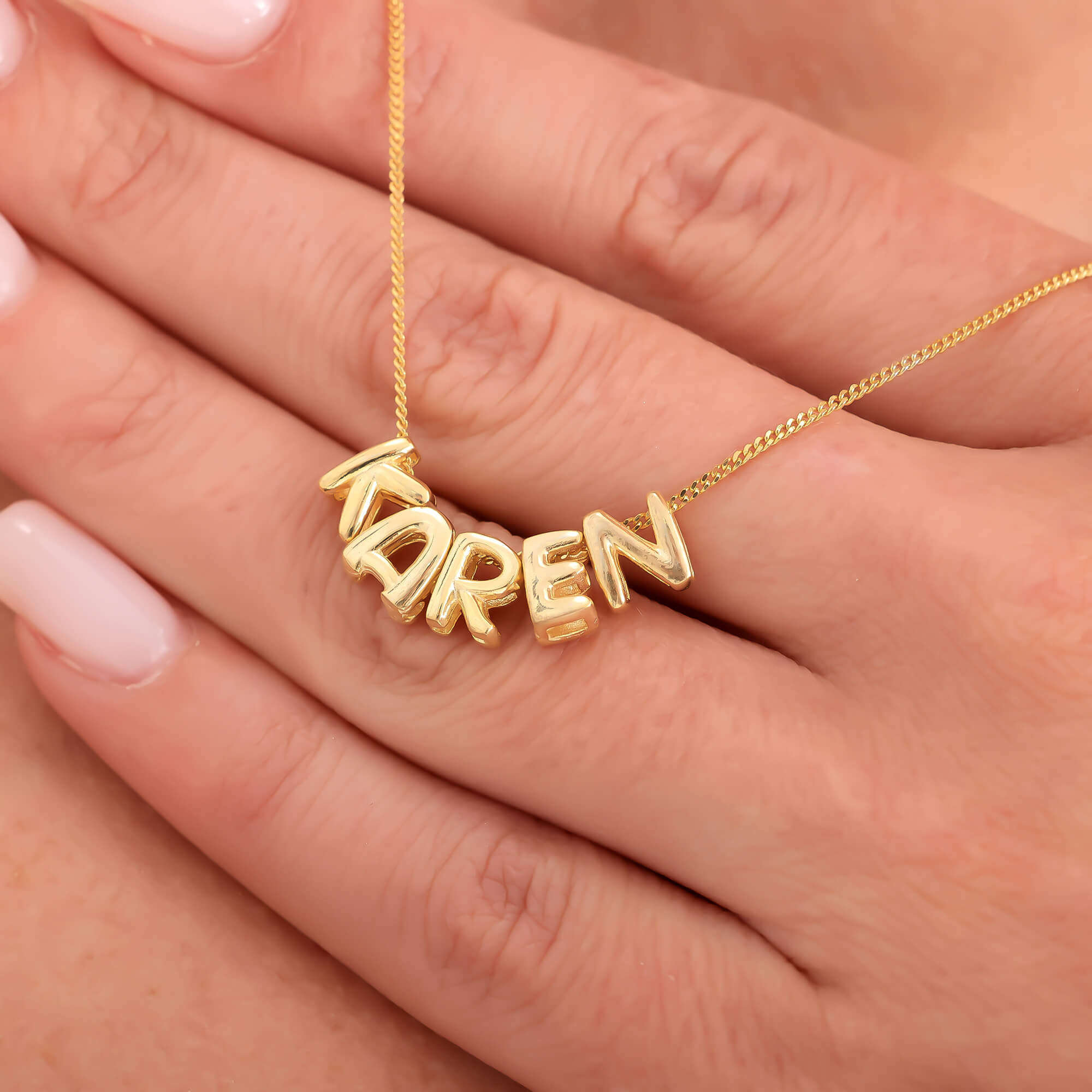 Kişiselleştirilebilir Balon Harf İsimli Kolye | 925 Ayar Gümüş LuvianaJewelry