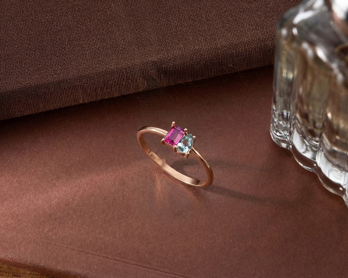 Baget Doğum Taşlı Yüzük LuvianaJewelry