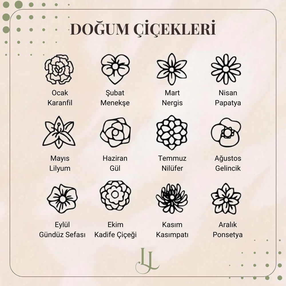 Kişiye Özel Doğum Çiçeği Yüzük LuvianaJewelry