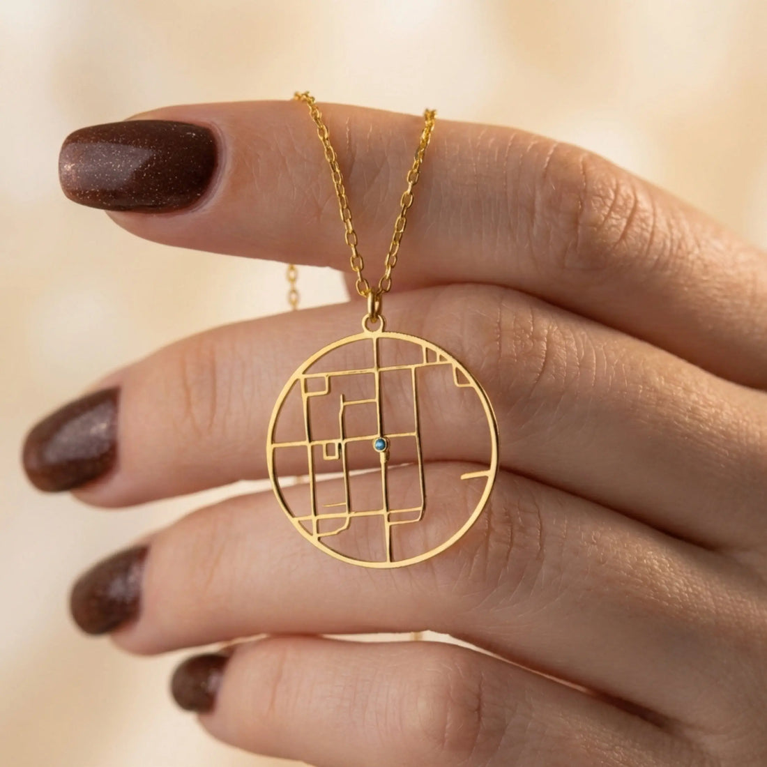 Harita Kolye - Konum Kolye LuvianaJewelry