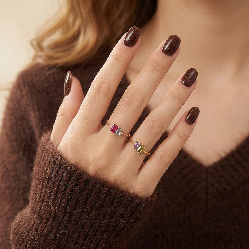 Baget Doğum Taşlı Yüzük LuvianaJewelry