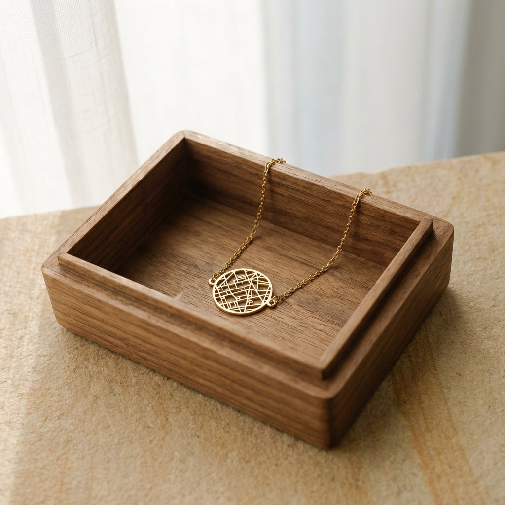 Kişiye Özel Konum - Harita Bileklik LuvianaJewelry