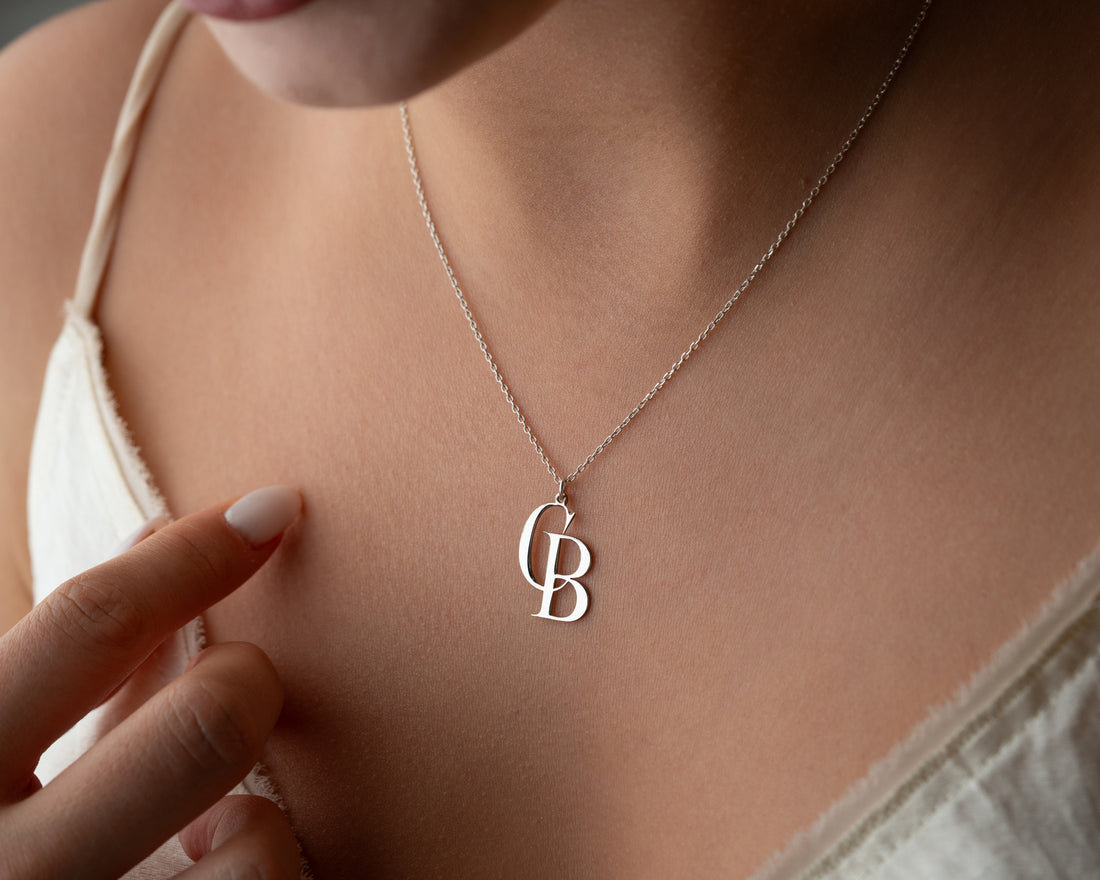 İki Harf Kolye - Çift Harf Kolye LuvianaJewelry