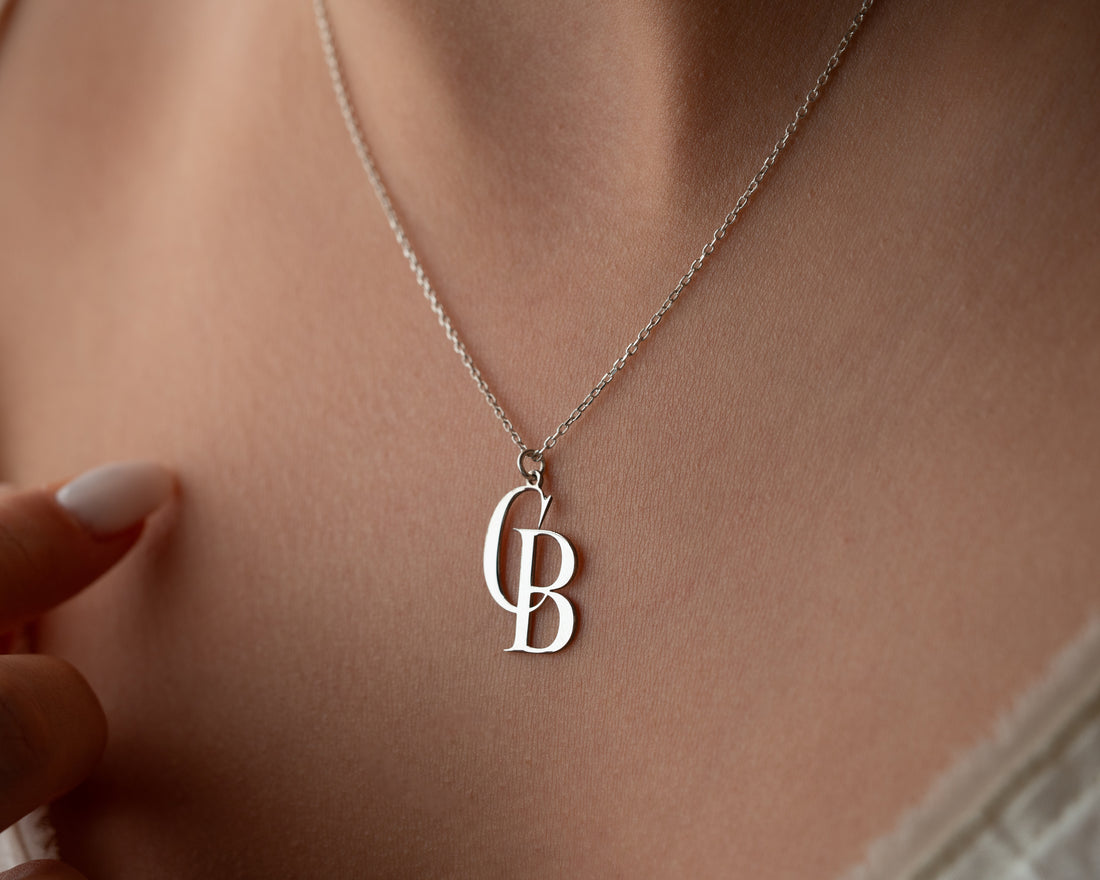 İki Harf Kolye - Çift Harf Kolye LuvianaJewelry