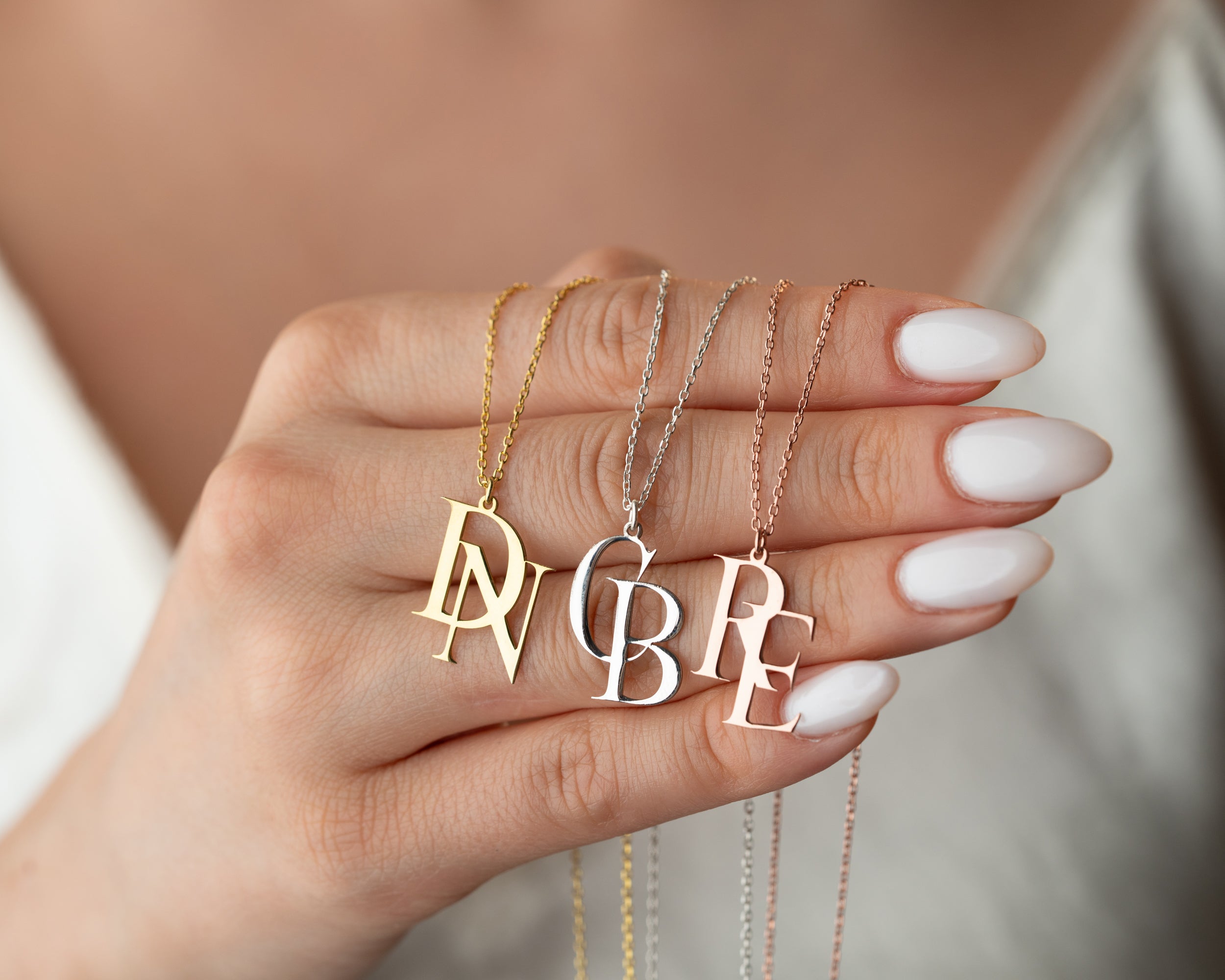 İki Harf Kolye - Çift Harf Kolye LuvianaJewelry