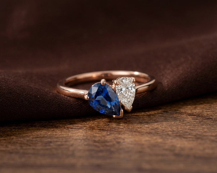 Damla Kesim Doğum Taşlı Toi et Moi Sevgili Yüzüğü LuvianaJewelry