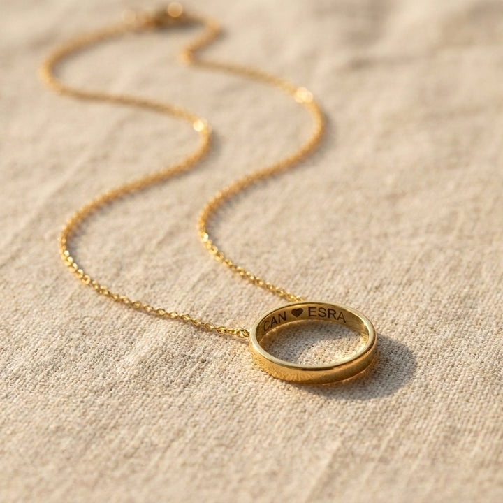 Kişiye Özel İsimli Yüzük Kolye LuvianaJewelry