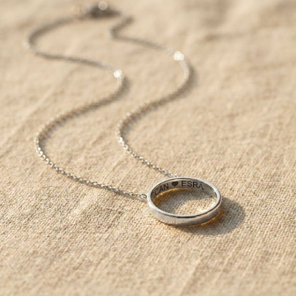 Kişiye Özel İsimli Yüzük Kolye LuvianaJewelry