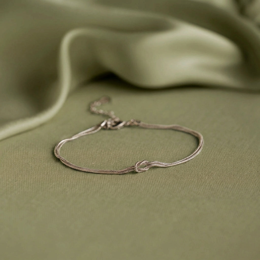 İtalyan Zincir Aşk Düğümü (Love Knot) Bileklik LuvianaJewelry