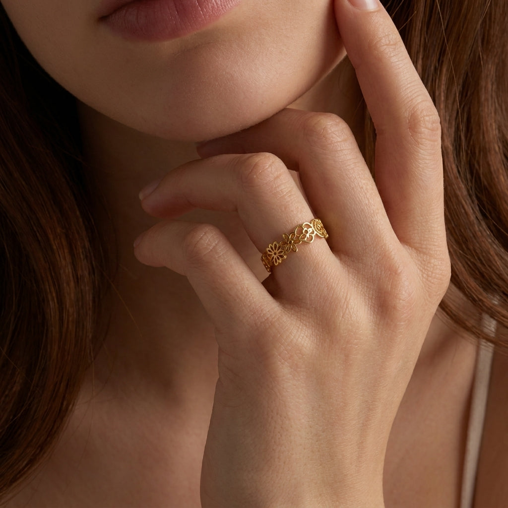 Kişiye Özel Doğum Çiçeği Yüzük LuvianaJewelry