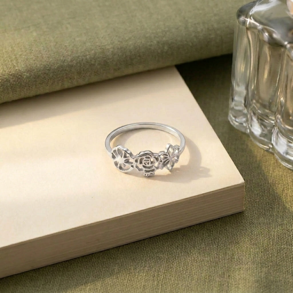 Kişiye Özel Doğum Çiçeği Yüzük LuvianaJewelry