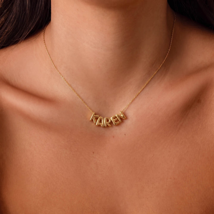 Kişiselleştirilebilir Balon Harf İsimli Kolye | 925 Ayar Gümüş LuvianaJewelry