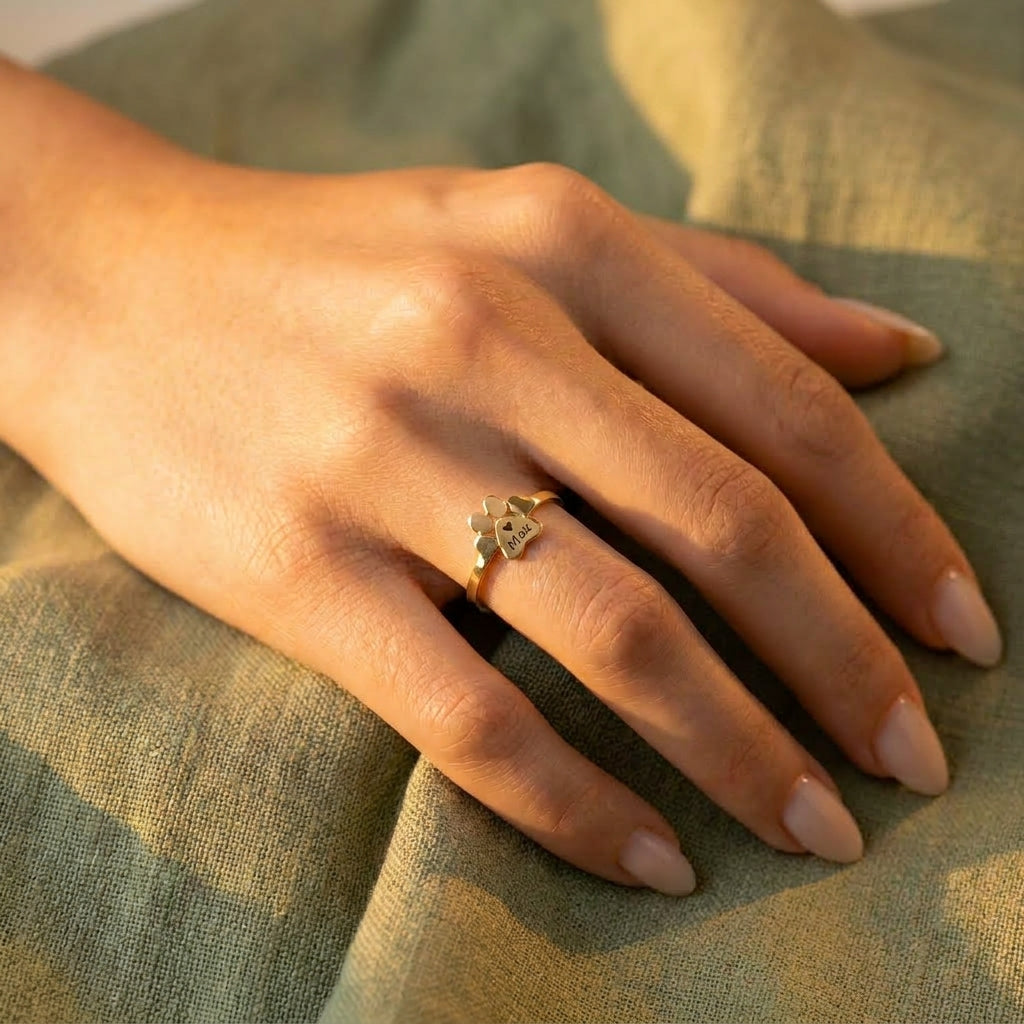 Kişiye Özel Pati Yüzük LuvianaJewelry