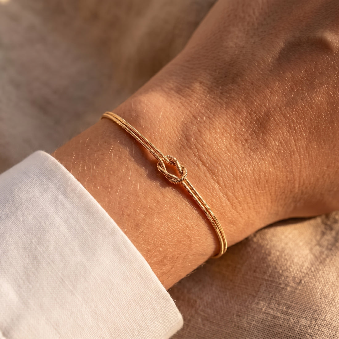 İtalyan Zincir Aşk Düğümü (Love Knot) Bileklik LuvianaJewelry
