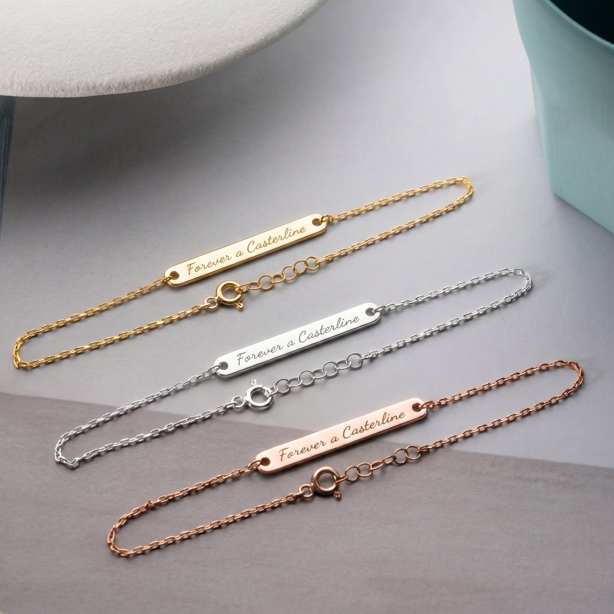 Kişiselleştirilebilir İsim Yazılı 925 Ayar Gümüş Plaka Bileklik LuvianaJewelry