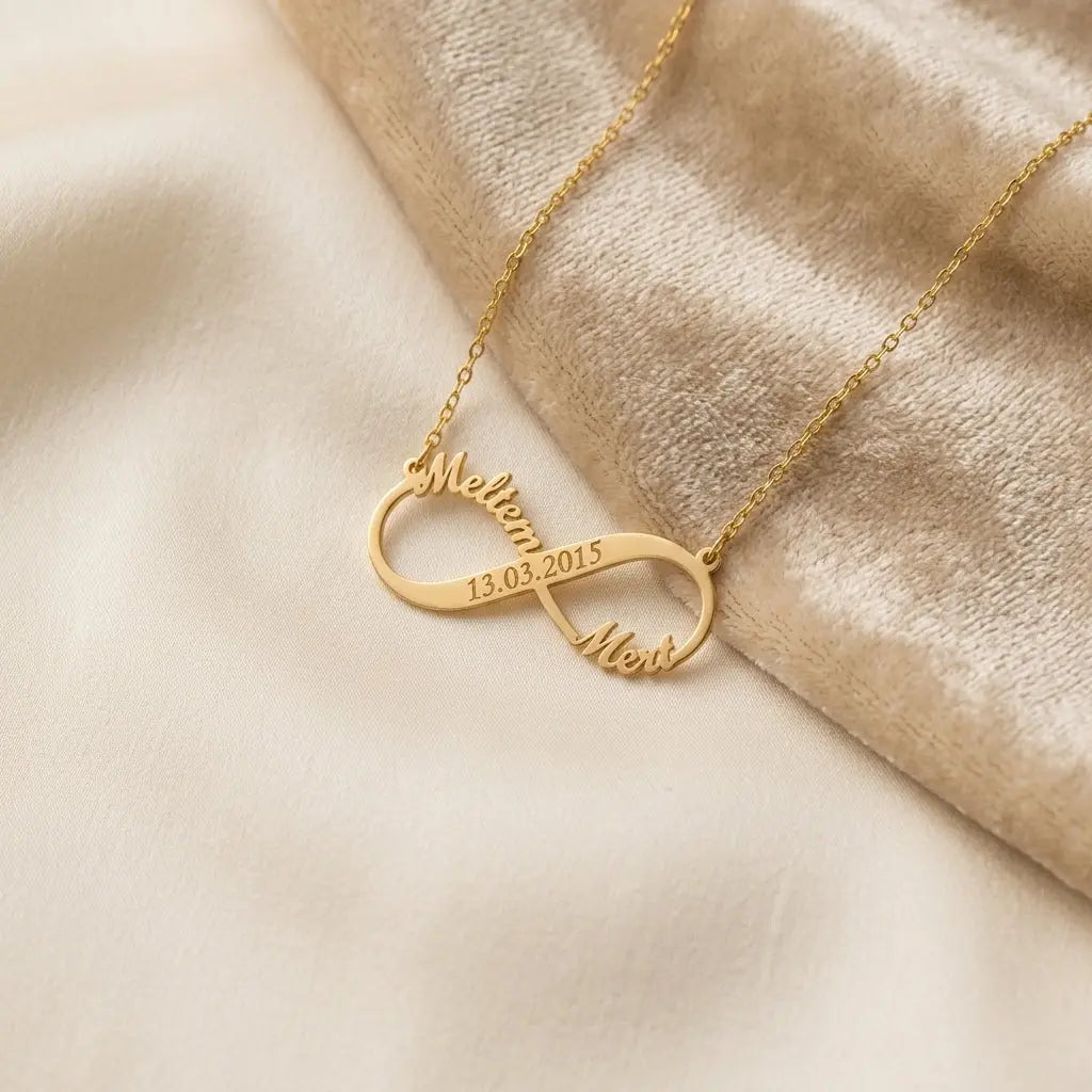 İsimli Sonsuzluk Kolye LuvianaJewelry
