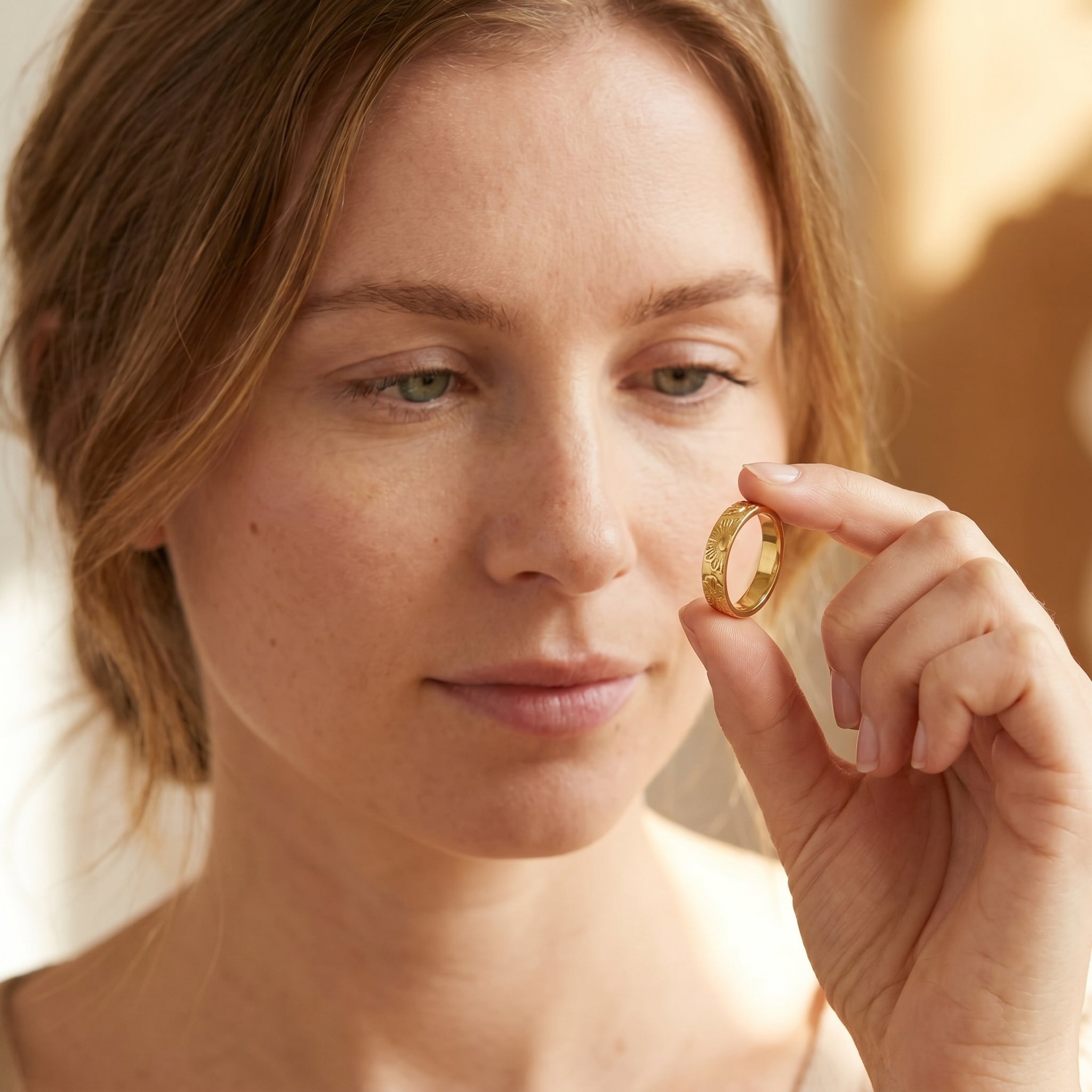 Kişiye Özel Doğum Çiçeği İşlemeli Gümüş Yüzük LuvianaJewelry