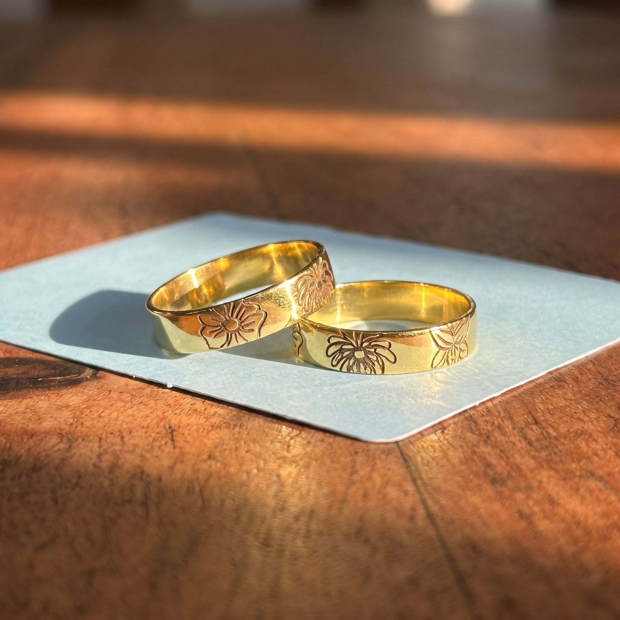 Kişiye Özel Doğum Çiçeği İşlemeli Gümüş Yüzük LuvianaJewelry