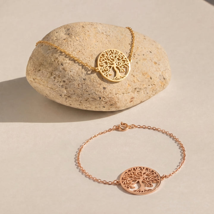 Yaşam Ağacı Kadın Gümüş Bileklik - Hayat Ağacı Bileklik LuvianaJewelry