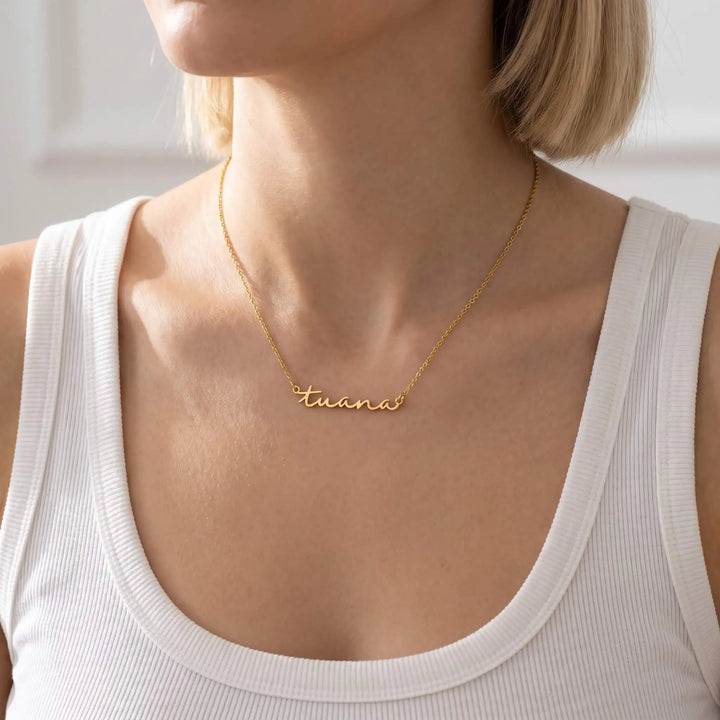 Kişiye Özel Minimalist Küçük Harf İsim Kolye | 925 Ayar Gümüş LuvianaJewelry