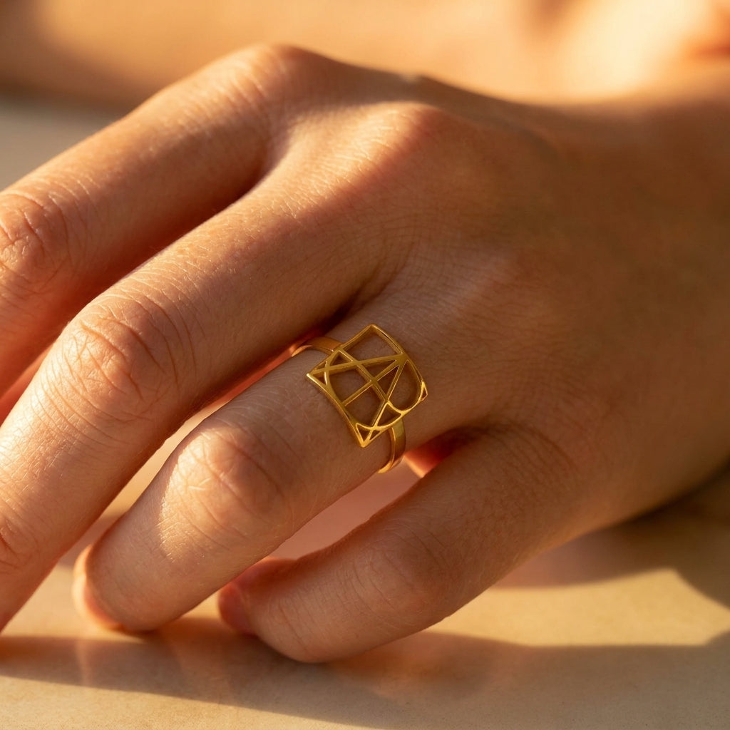 Kişiye Özel İsim Logo Yüzük LuvianaJewelry