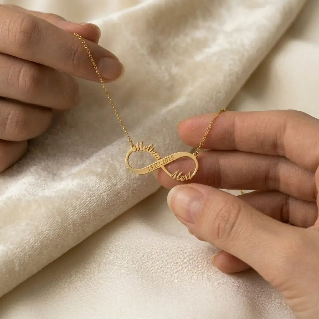 İsimli Sonsuzluk Kolye LuvianaJewelry