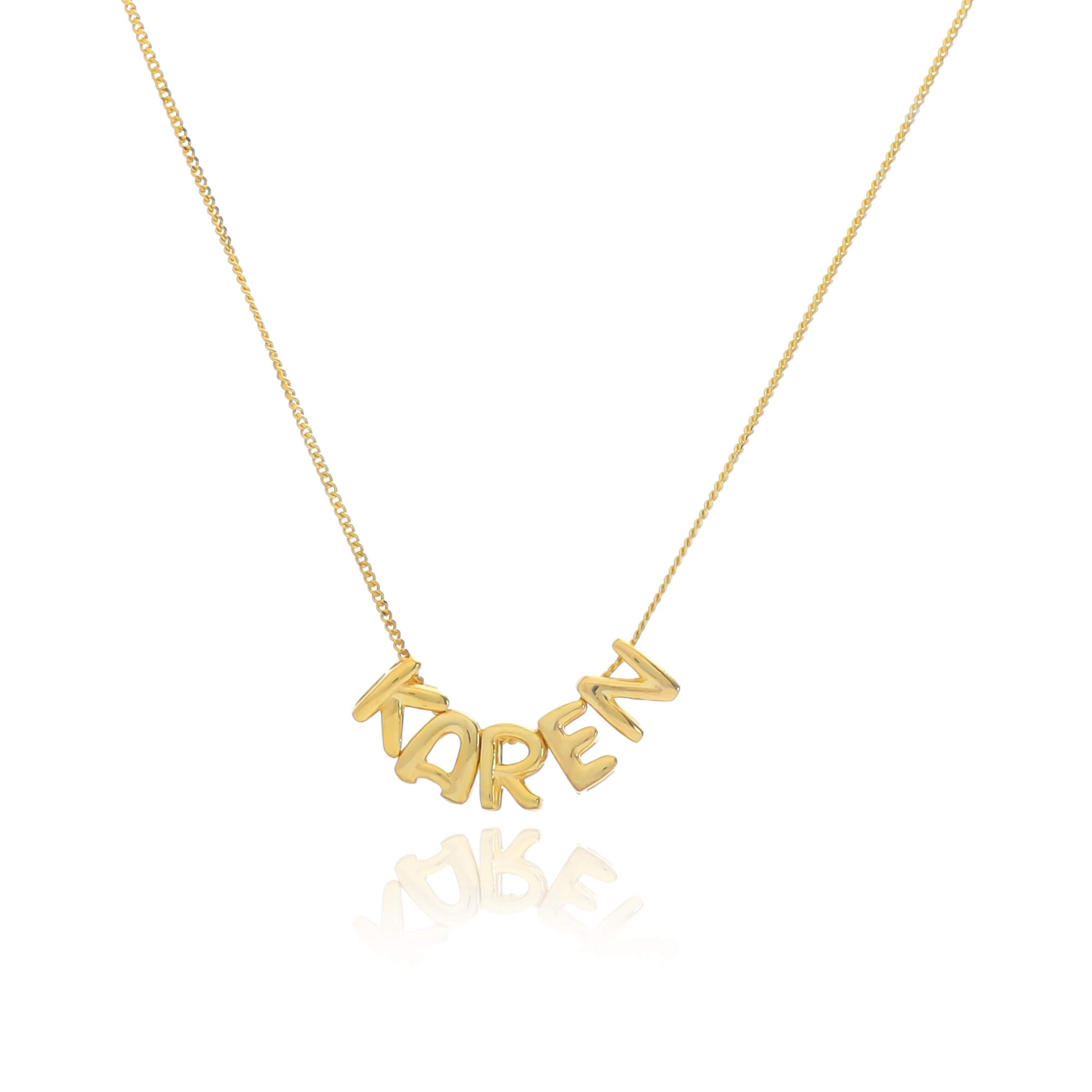 Kişiselleştirilebilir Balon Harf İsimli Kolye | 925 Ayar Gümüş LuvianaJewelry