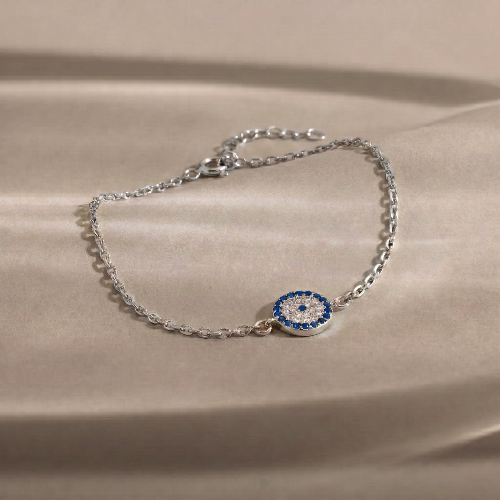 Nazar Boncuklu Zincir Bileklik | 14 Ayar Altın Kaplama LuvianaJewelry