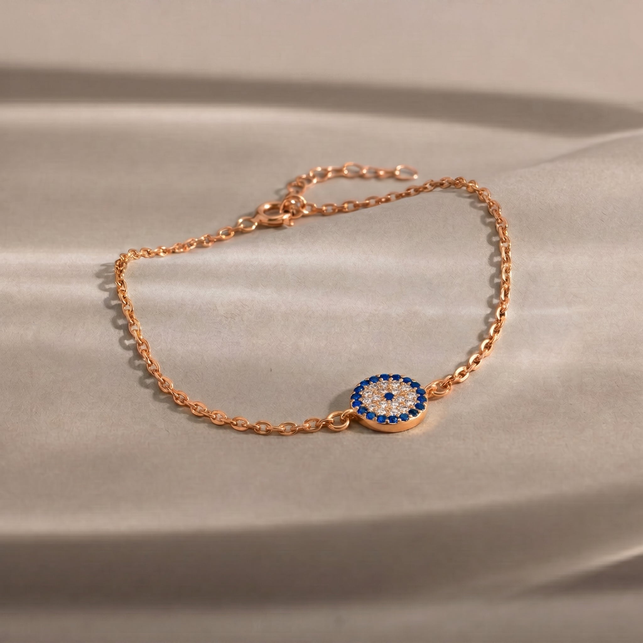 Nazar Boncuklu Zincir Bileklik | 14 Ayar Altın Kaplama LuvianaJewelry