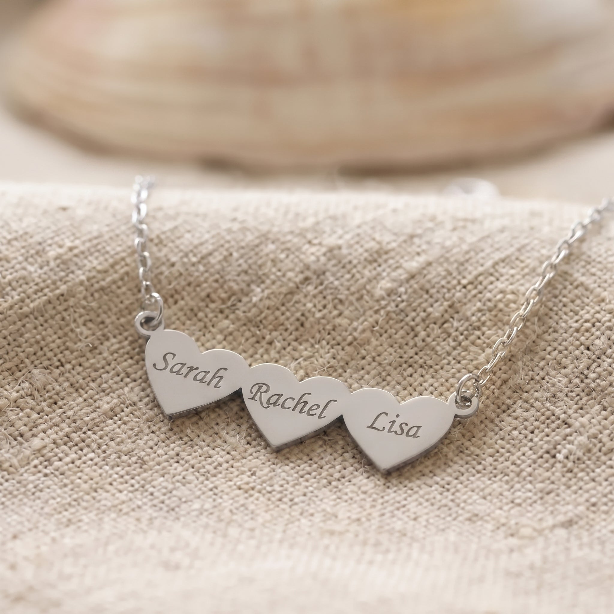 Kişiye Özel İsim Yazılı Mini Kalp Kolye | 925 Ayar Gümüş LuvianaJewelry